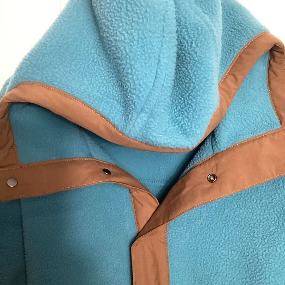 The North Face Carbondale Fleece 1/4 Snap Sz M Hoodie Blue